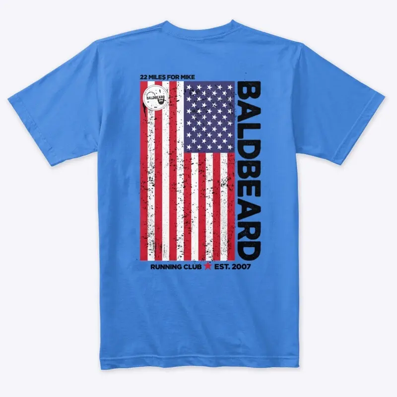 Blue BaldBeard Flag shirt